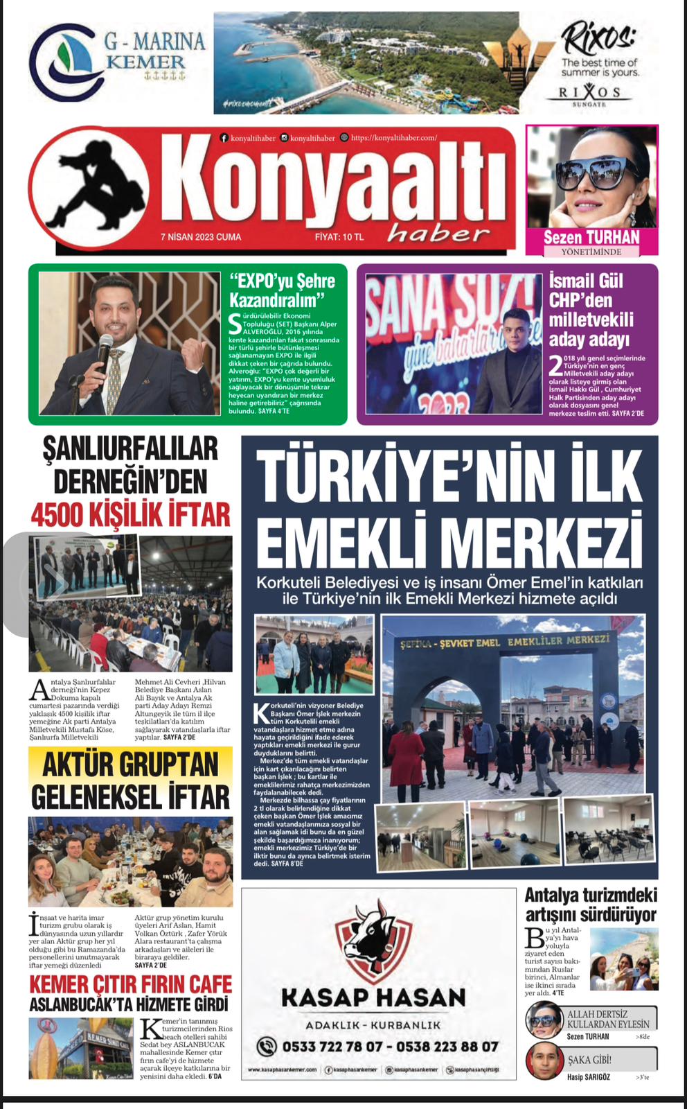 7 NİSAN 2023 KONYAALTI HABER GAZETESİ