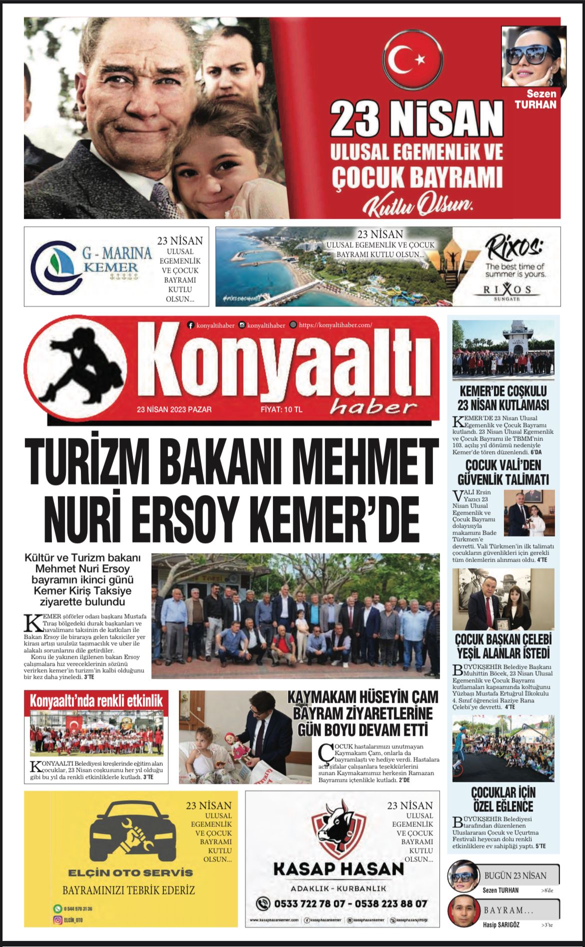 23 NİSAN 2023 KONYAALTI HABER GAZETESİ