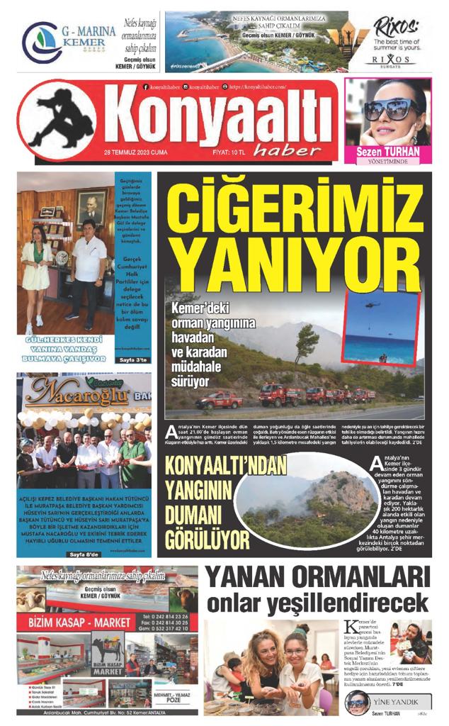 28 TEMMUZ 2023 KONYAALTI HABER GAZETESİ