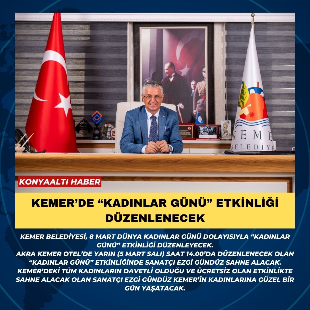 Kemer’de “Kadınlar günü” etkinliği düzenlenecek