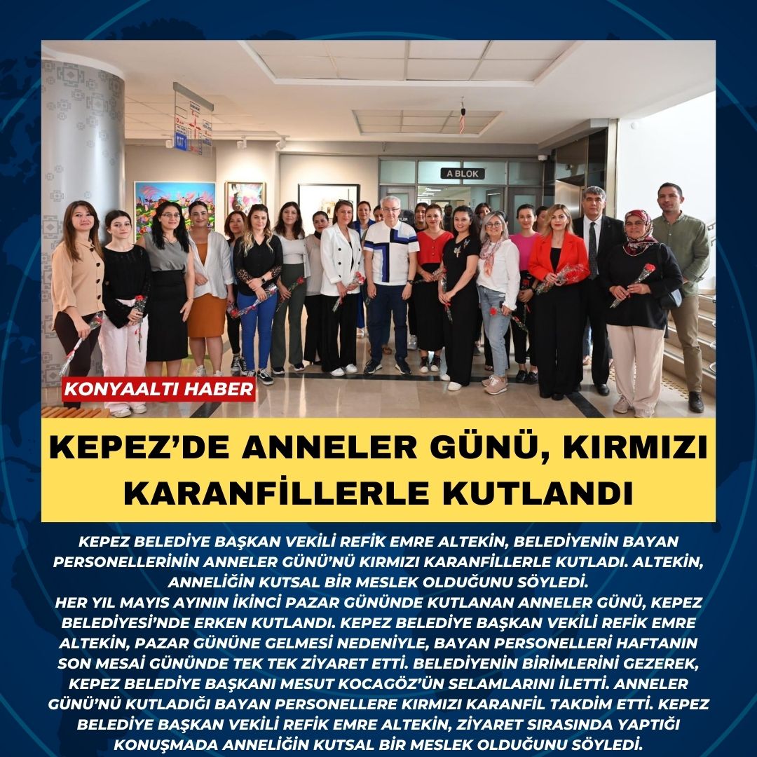 Kepez’de Anneler Günü, kırmızı karanfillerle kutlandı