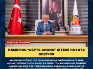 Kemer’de “Cepte anons” sitemi hayata geçiyor