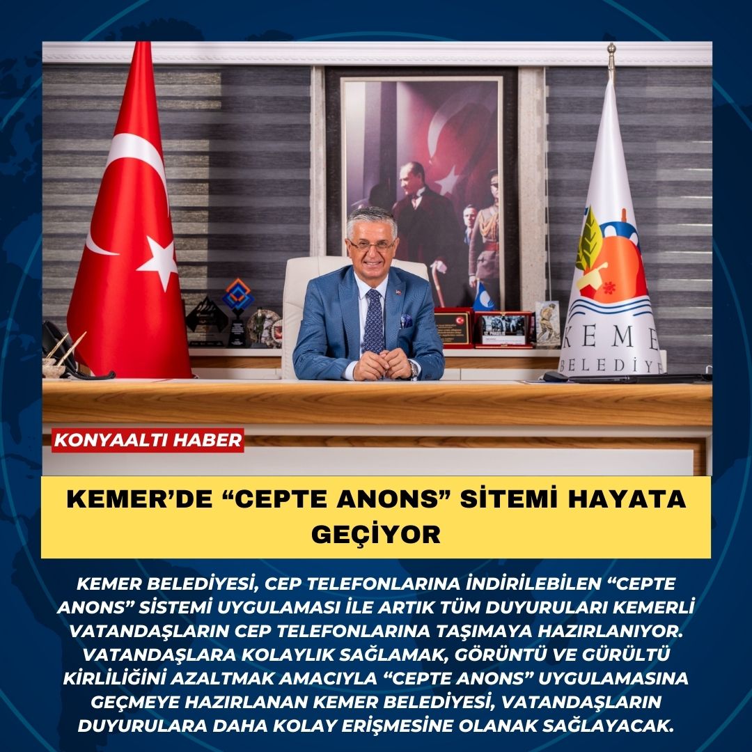 Kemer’de “Cepte anons” sitemi hayata geçiyor