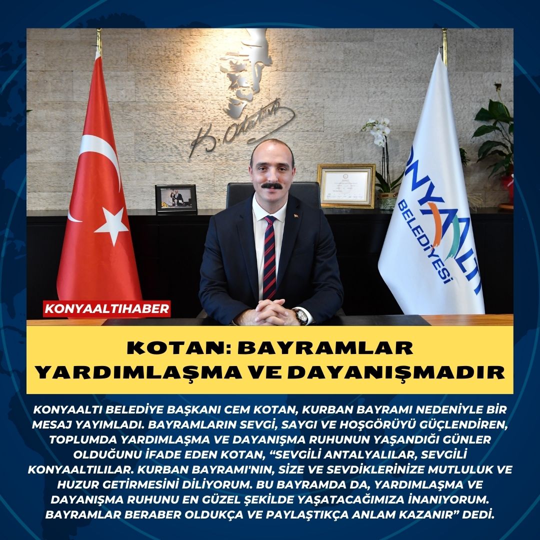 KOTAN: BAYRAMLAR YARDIMLAŞMA VE DAYANIŞMADIR