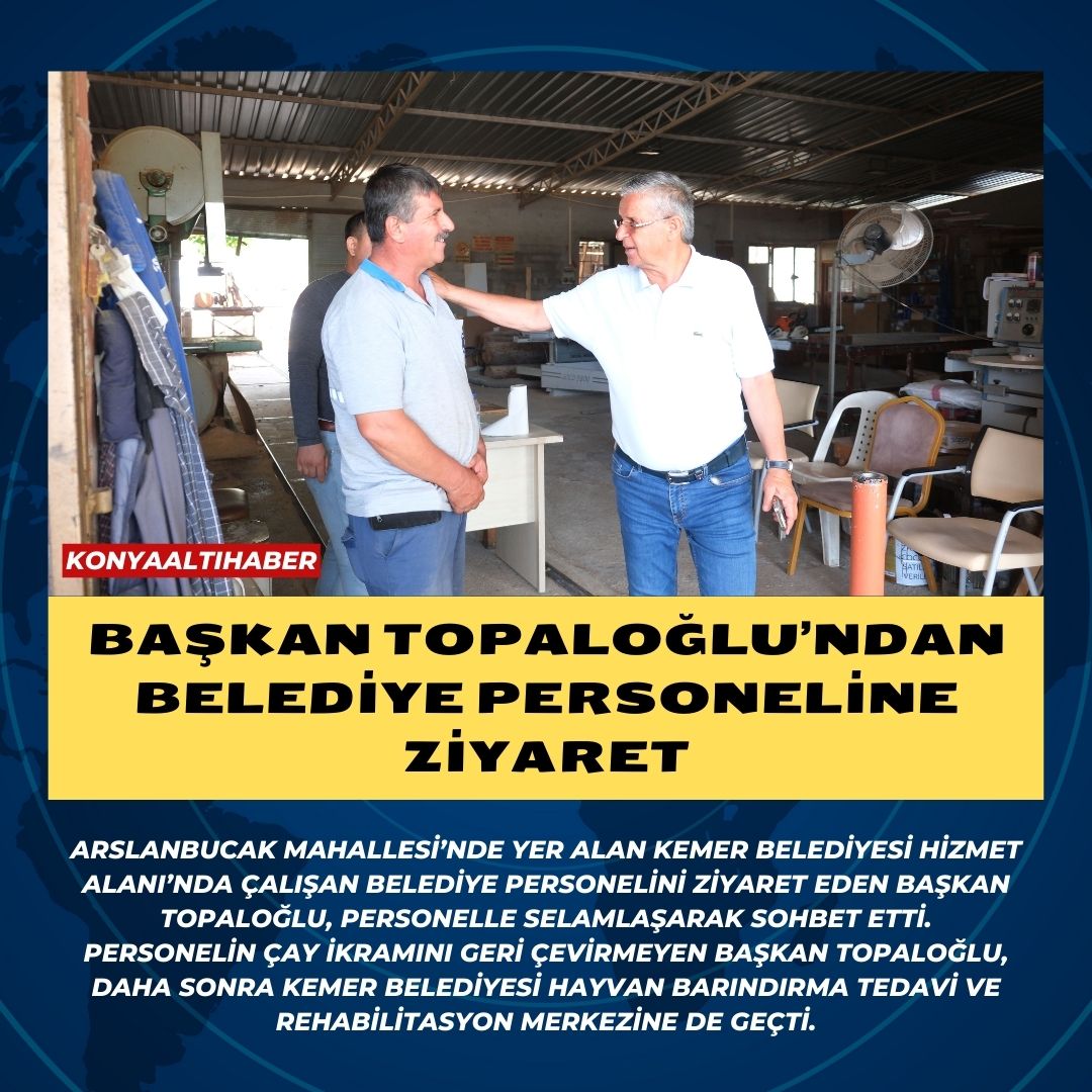 Başkan Topaloğlu’ndan belediye personeline ziyaret