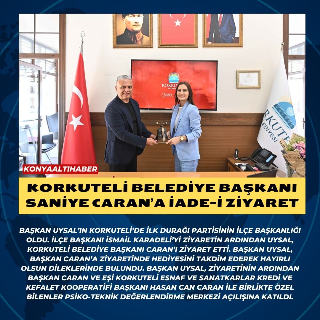 Korkuteli belediye başkanı Saniye Caran’a iade-i ziyaret