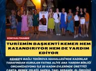 Turizmin başkenti Kemer hem kazandırıyor hem de yardım ediyor