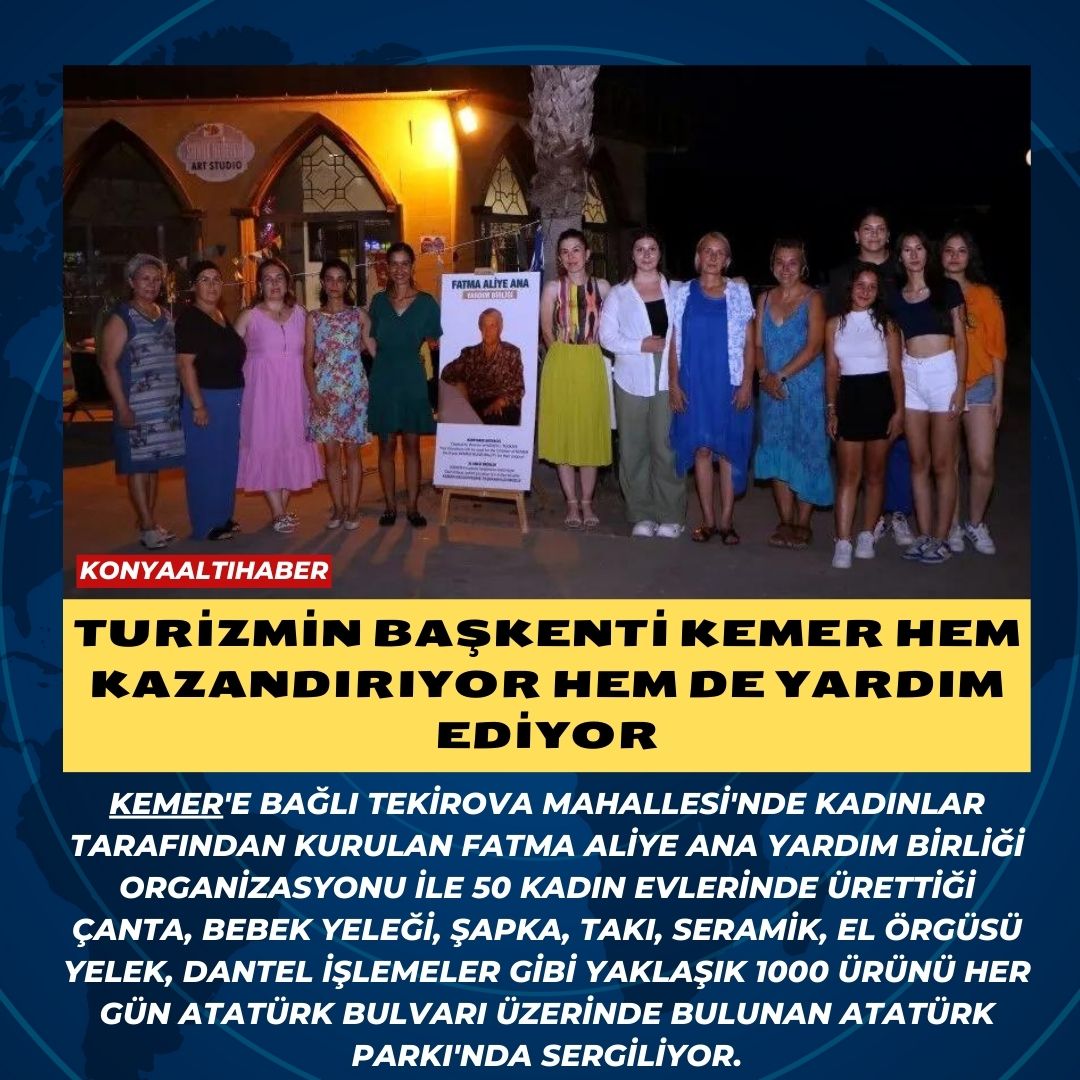 Turizmin başkenti Kemer hem kazandırıyor hem de yardım ediyor