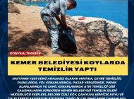 Kemer Belediyesi koylarda temizlik yaptı 