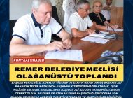 Kemer Belediye Meclisi olağanüstü toplandı