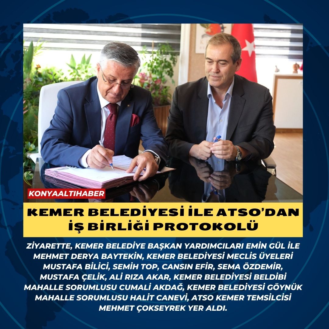 Kemer Belediyesi ile ATSO’dan iş birliği protokolü