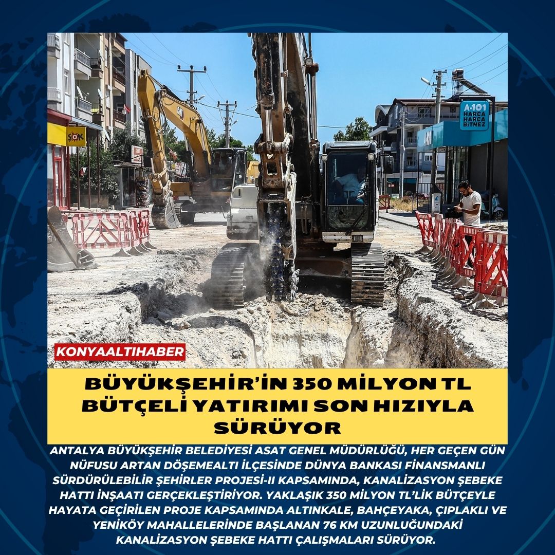 Büyükşehir’in 350 milyon TL bütçeli yatırımı son hızıyla sürüyor