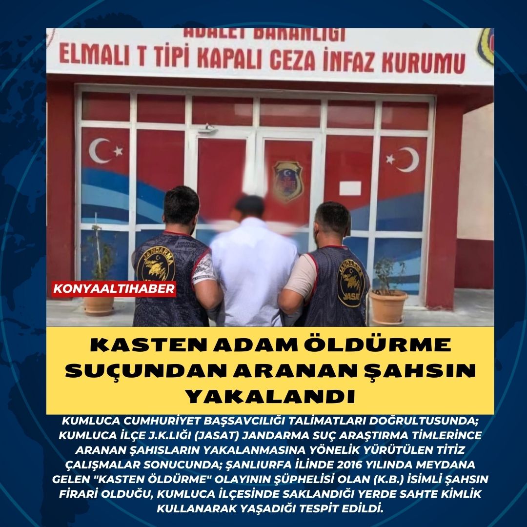 Kasten adam Öldürme Suçundan Aranan Şahsın Yakalandı