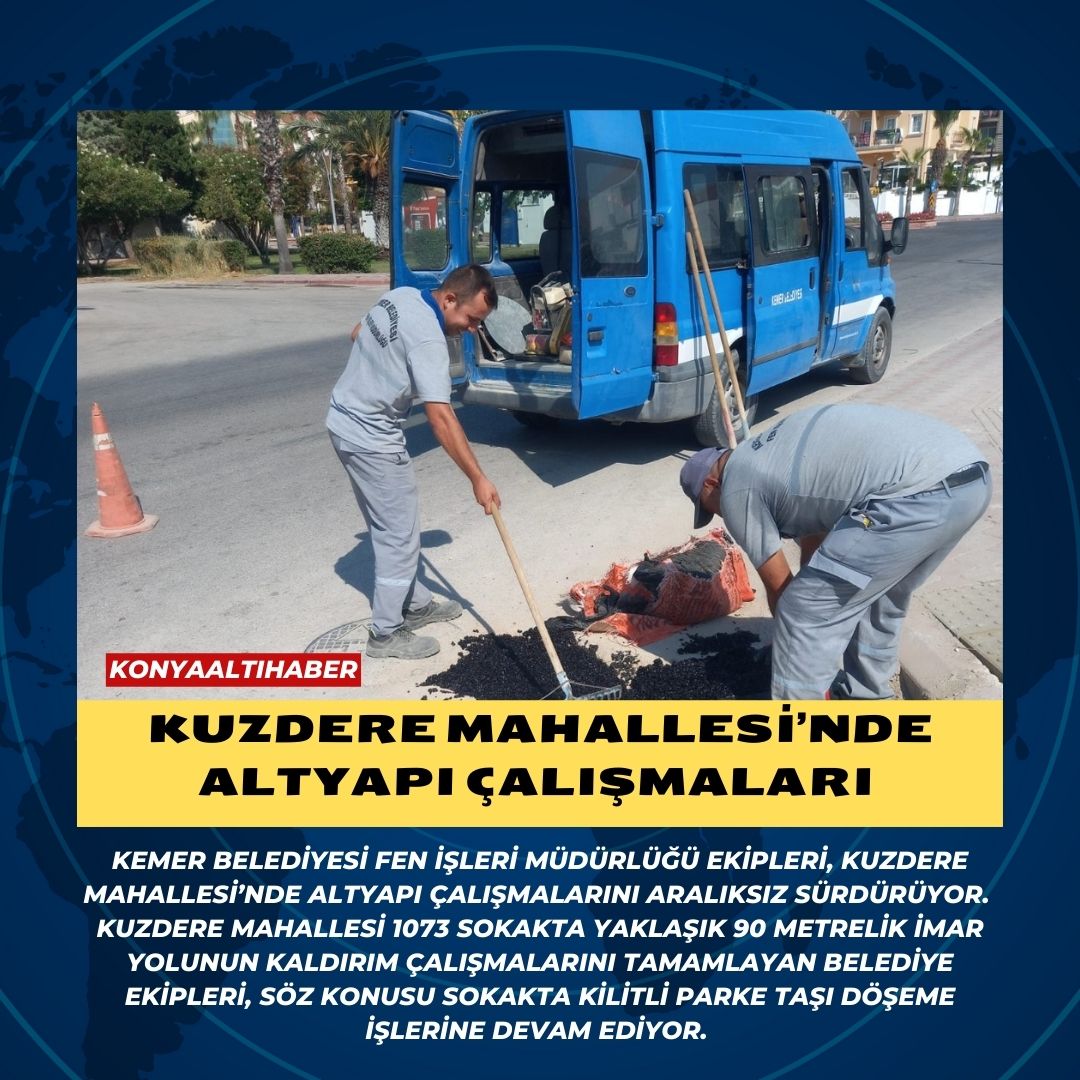 Kuzdere Mahallesi’nde altyapı çalışmaları 