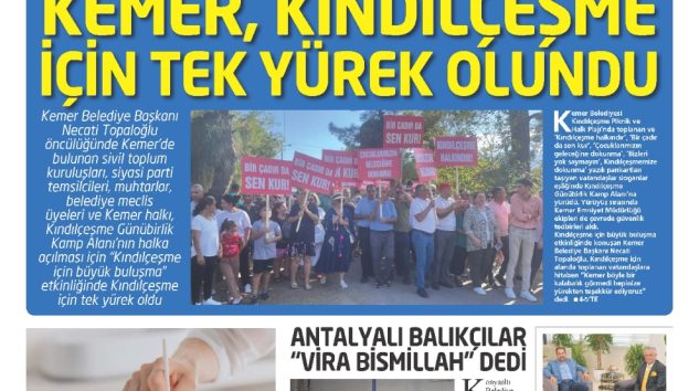 18 EYLÜL 2024 KONYAALTI HABER GAZETESİ