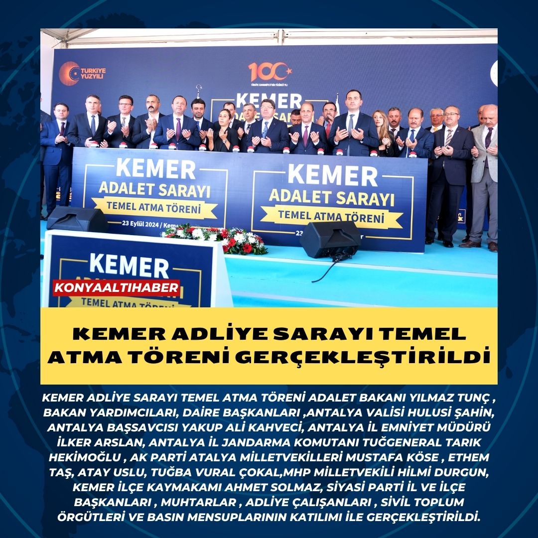 KEMER ADLİYE SARAYI TEMEL ATMA TÖRENİ GERÇEKLEŞTİRİLDİ