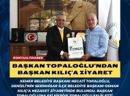 Başkan Topaloğlu’ndan Başkan Kılıç’a ziyaret