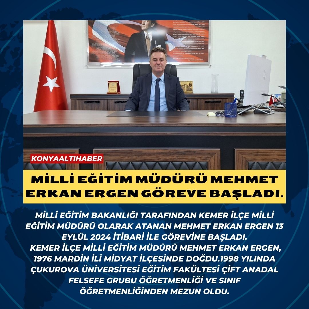 Milli Eğitim Müdürü Mehmet Erkan ERGEN Göreve Başladı.