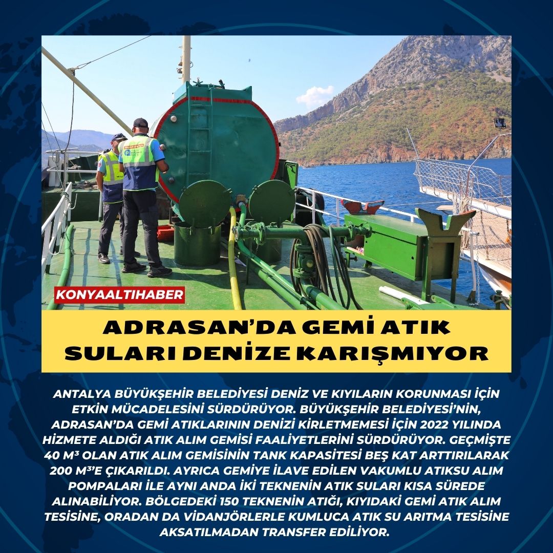 Adrasan’da gemi atık suları denize karışmıyor