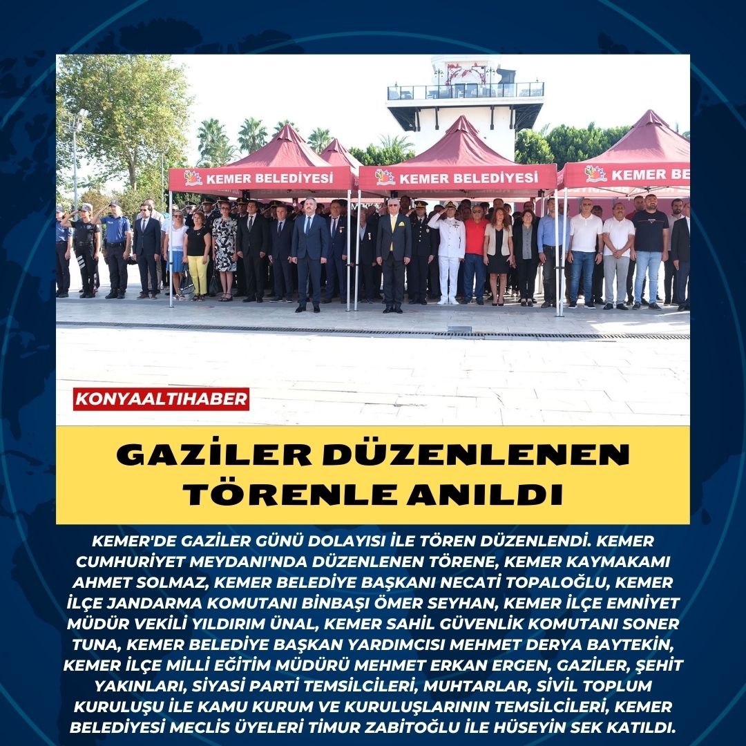 Gaziler düzenlenen törenle anıldı