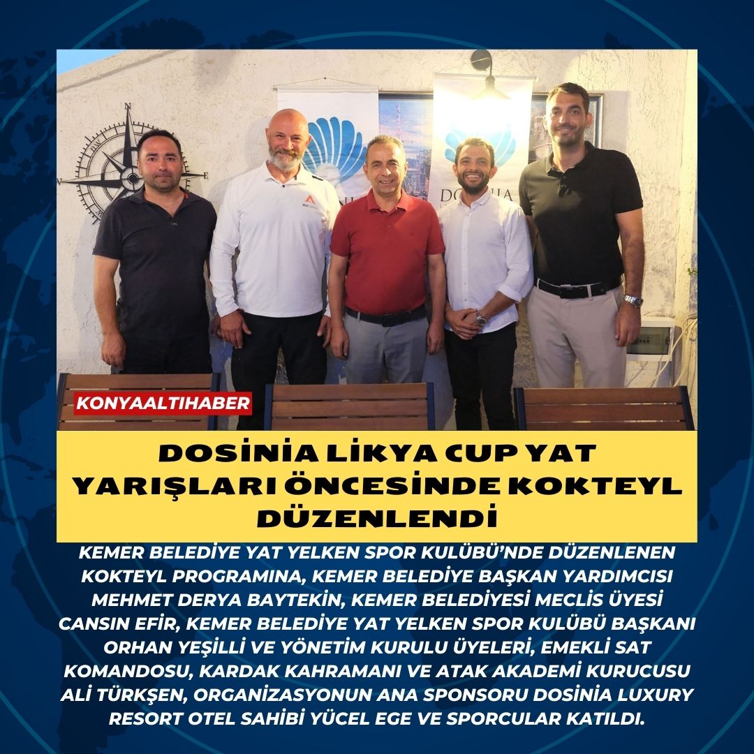 Dosinia Likya Cup Yat Yarışları öncesinde kokteyl düzenlendi