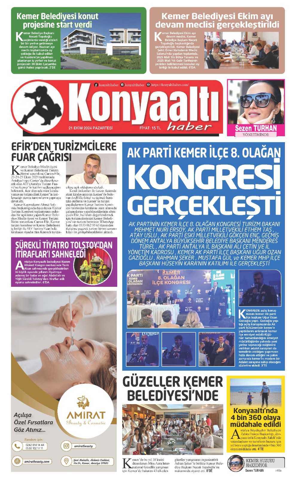 21 EKİM 2024 KONYAALTI HABER GAZETESİ