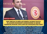 CHP Antalya Milletvekili Aykut Kaya, ülkenin ekonomi gündemine ilişkin TBMM’de basın toplantısı gerçekleştirdi.