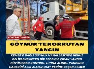 Göynük’te korkutan yangın