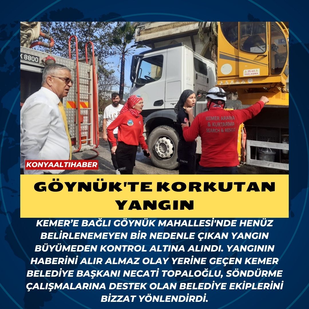 Göynük’te korkutan yangın