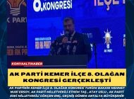 AK PARTİ KEMER İLÇE 8. OLAĞAN KONGRESİ GERÇEKLEŞTİ