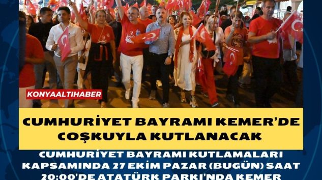 Cumhuriyet Bayramı Kemer’de coşkuyla kutlanacak 