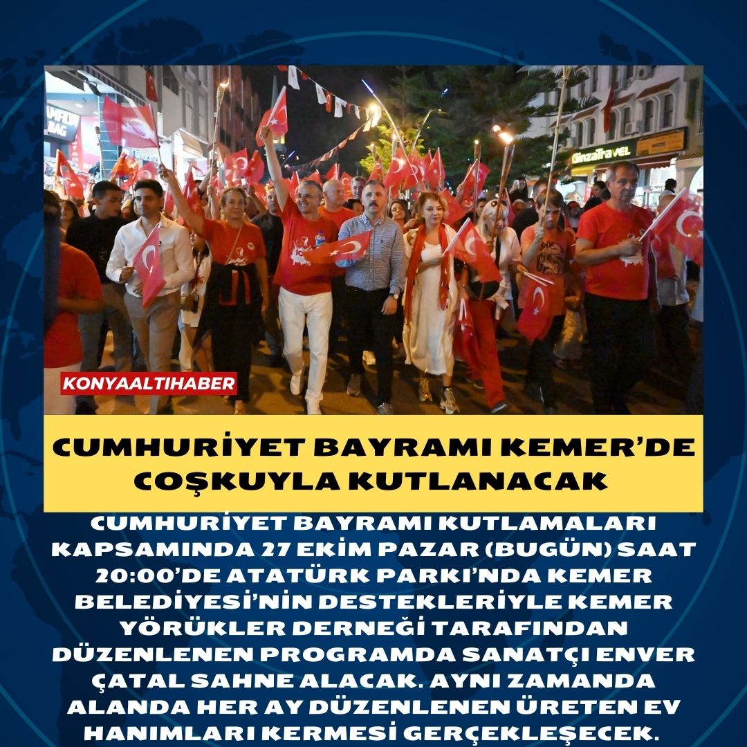 Cumhuriyet Bayramı Kemer’de coşkuyla kutlanacak 