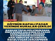 Göynük kapalı pazar yerinde kuralar çekildi