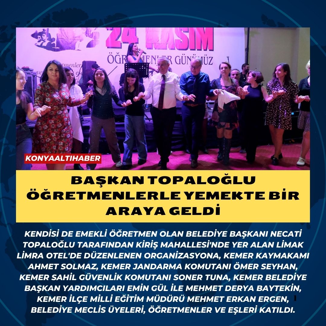 Başkan Topaloğlu öğretmenlerle yemekte bir araya geldi