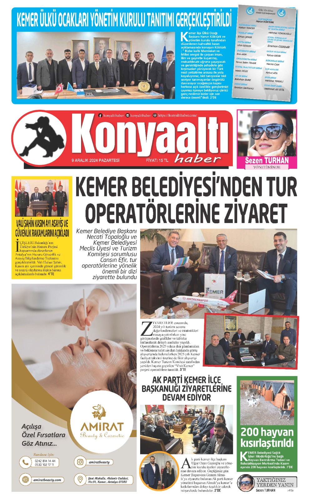 9 ARALIK 2024 KONYAALTI HABER GAZETESİ