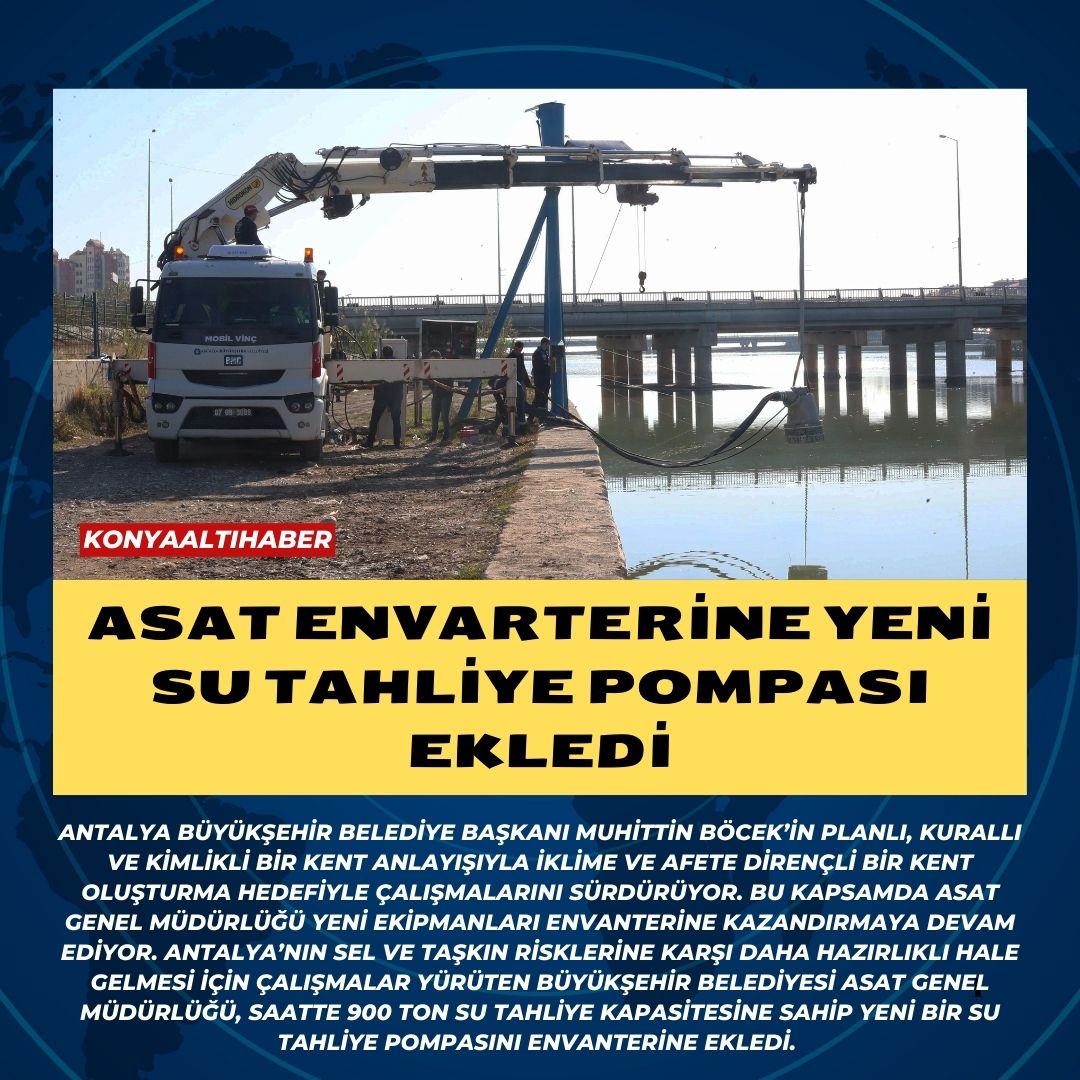 ASAT envarterine yeni su tahliye pompası ekledi