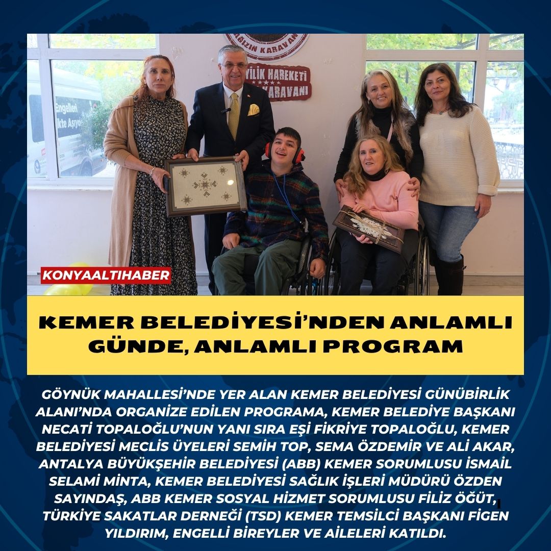 Kemer Belediyesi’nden anlamlı günde, anlamlı program