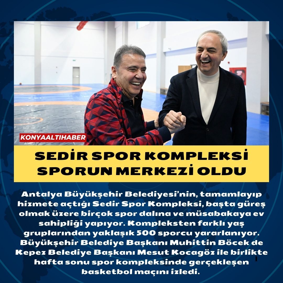 Sedir Spor Kompleksi sporun merkezi oldu