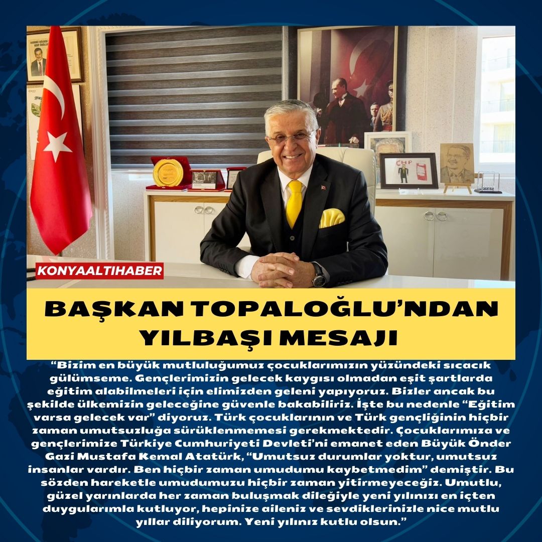 Başkan Topaloğlu’ndan yılbaşı mesajı 