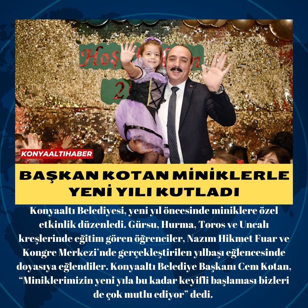 BAŞKAN KOTAN MİNİKLERLE YENİ YILI KUTLADI