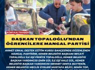 Başkan Topaloğlu’ndan öğrencilere mangal partisi