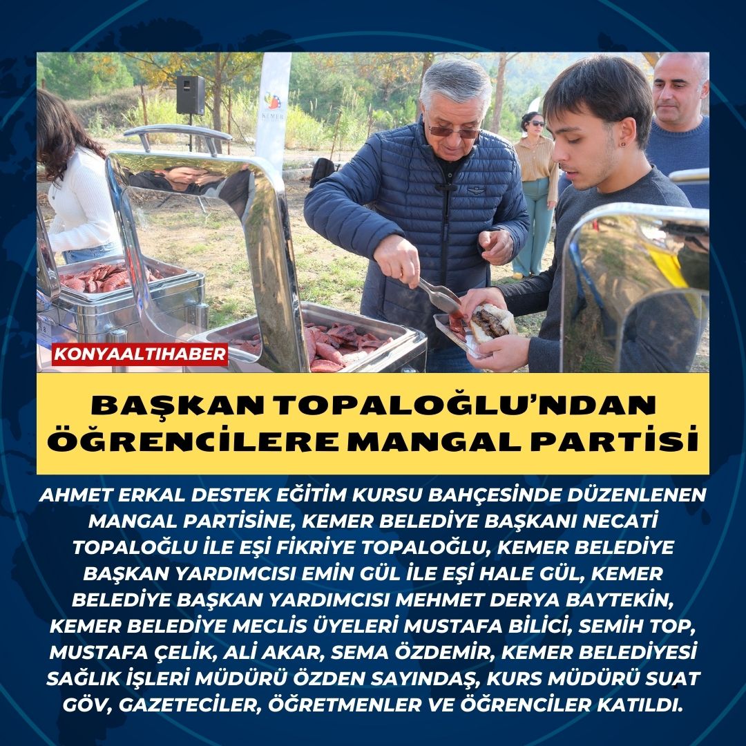 Başkan Topaloğlu’ndan öğrencilere mangal partisi