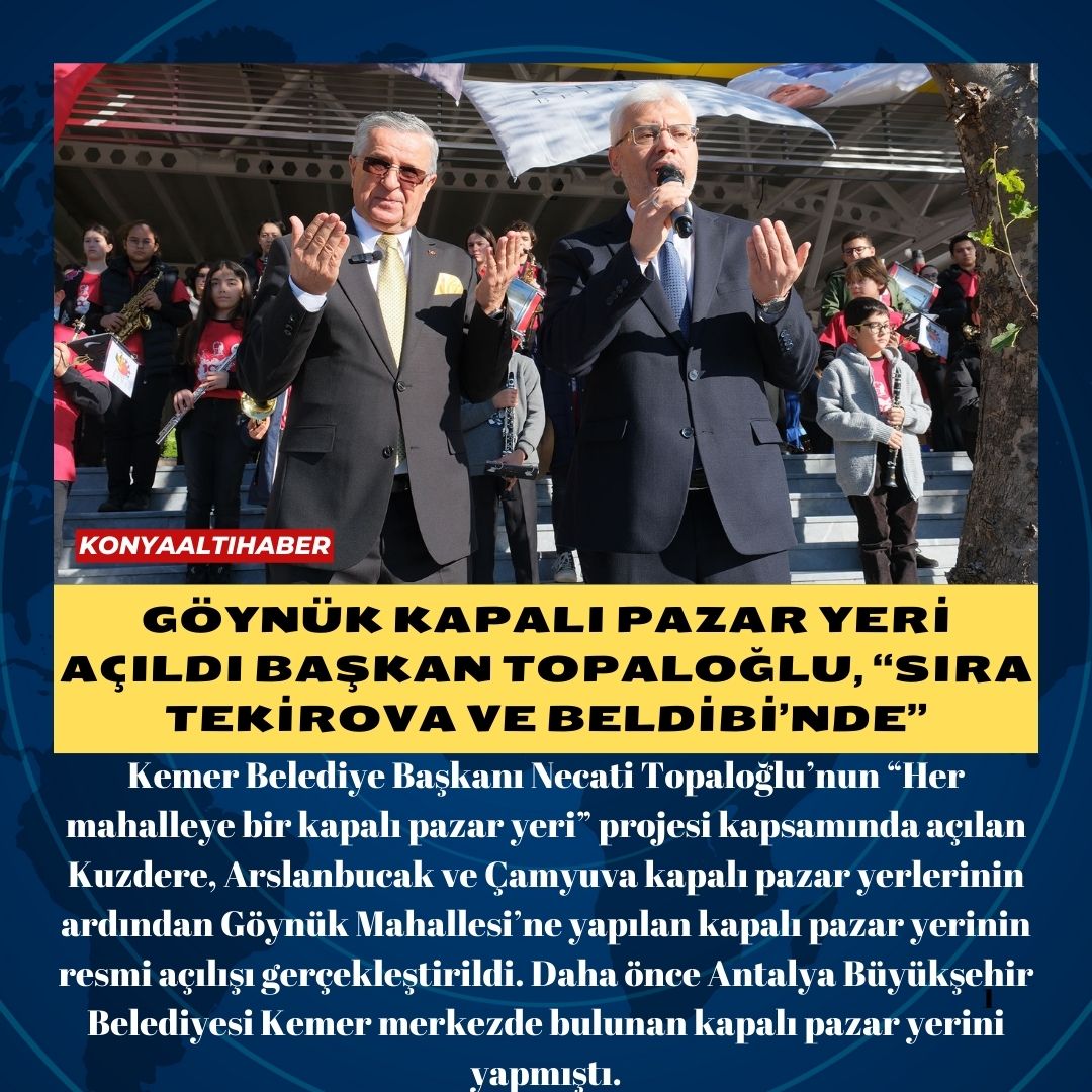 Göynük kapalı pazar yeri açıldı Başkan Topaloğlu, “Sıra Tekirova ve Beldibi’nde”