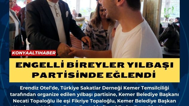 Engelli bireyler yılbaşı partisinde eğlendi 