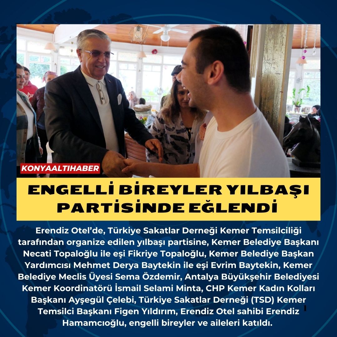 Engelli bireyler yılbaşı partisinde eğlendi 