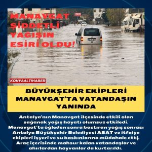 Büyükşehir ekipleri Manavgat’ta vatandaşın yanında