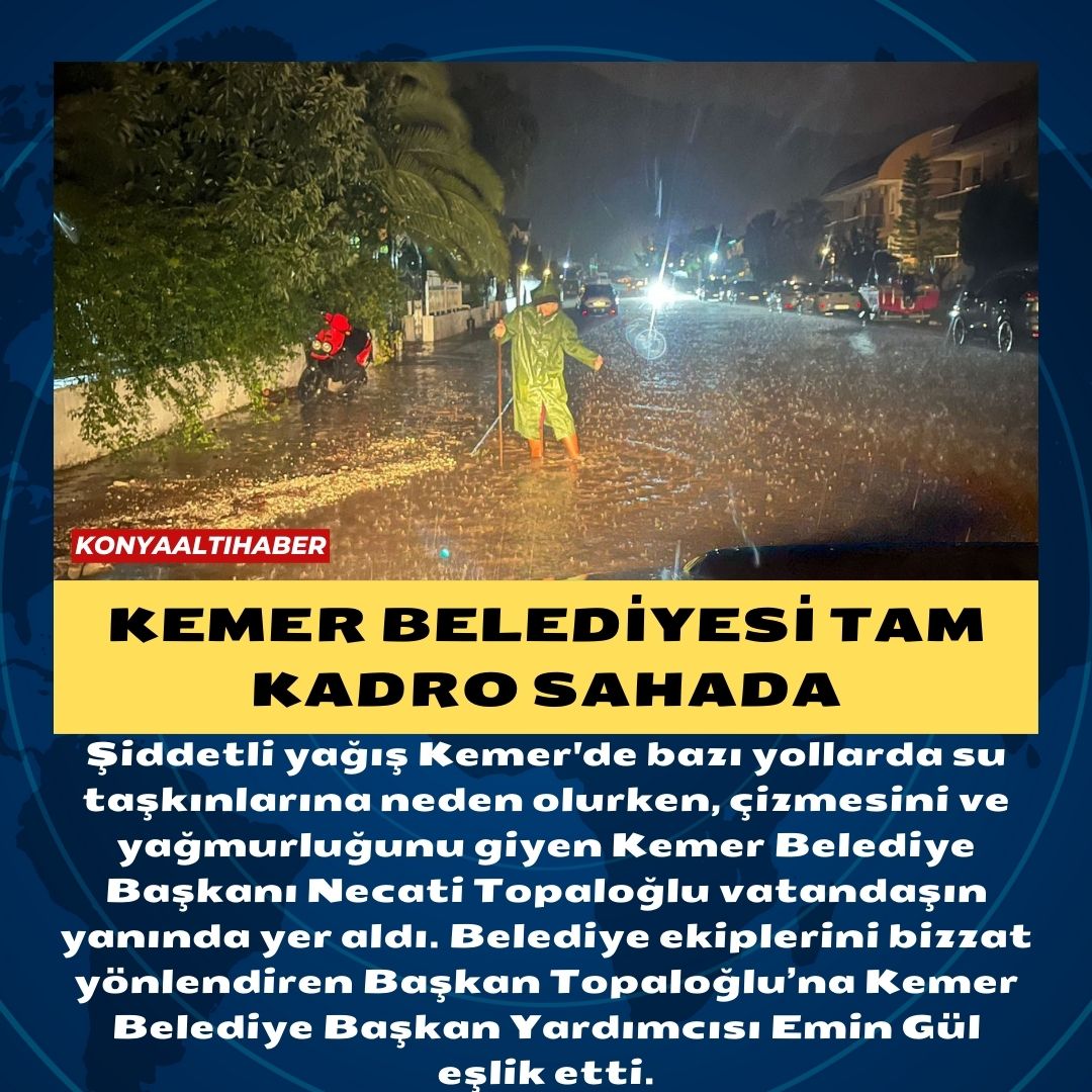 Kemer Belediyesi tam kadro sahada