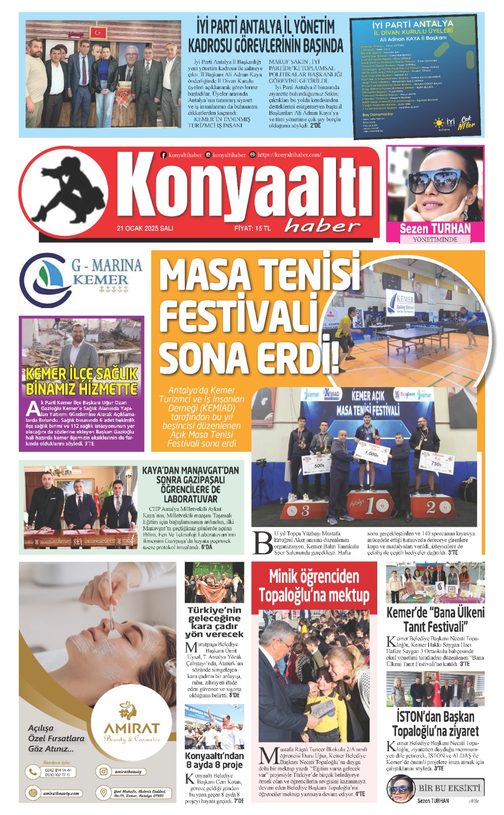 21 OCAK 2025 KONYAALTI HABER GAZETESİ