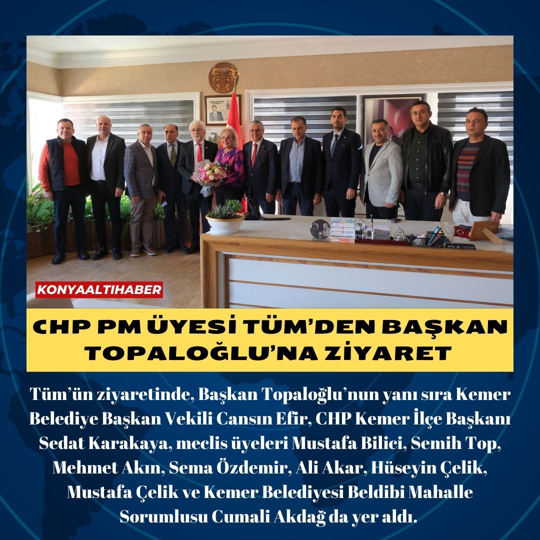 CHP PM üyesi Tüm’den Başkan Topaloğlu’na ziyaret 