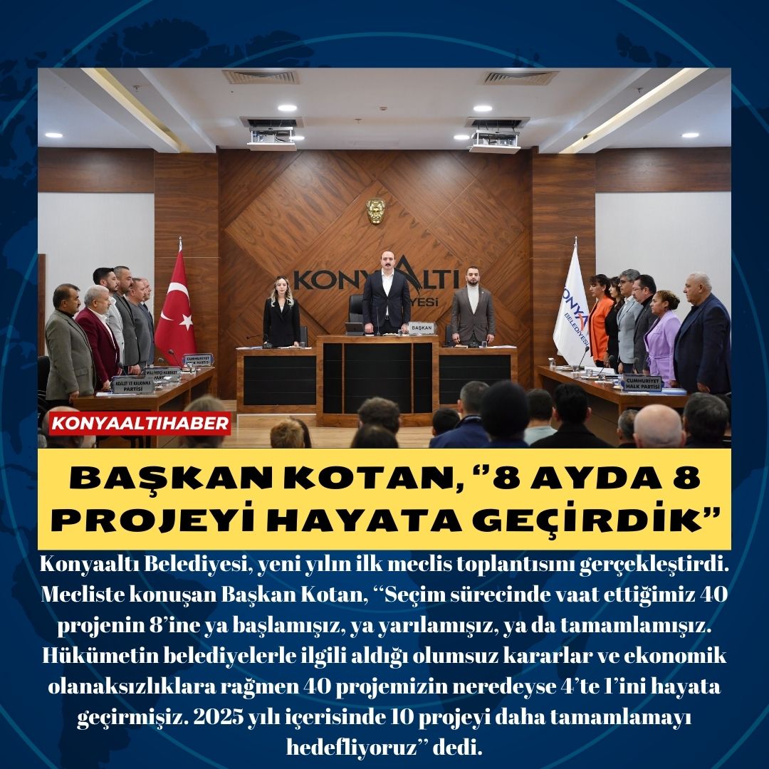 BAŞKAN KOTAN, ‘’8 AYDA 8 PROJEYİ HAYATA GEÇİRDİK’’